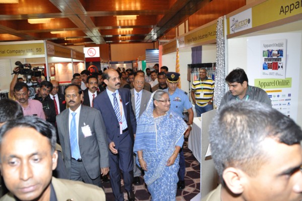 Prime minister Sheikh Hasina visits stall of after inaugurating BATEXPO 2013